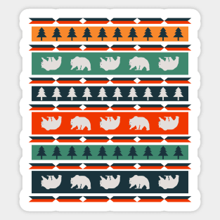 Winter bears and trees Sticker